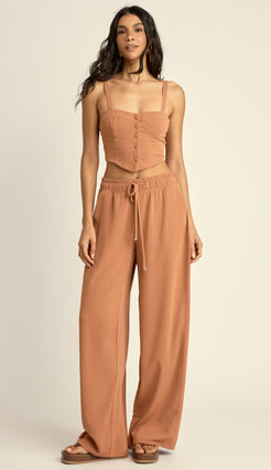 Conjunto Longo Crepe de Alfaiataria Luara Terra | Laguna