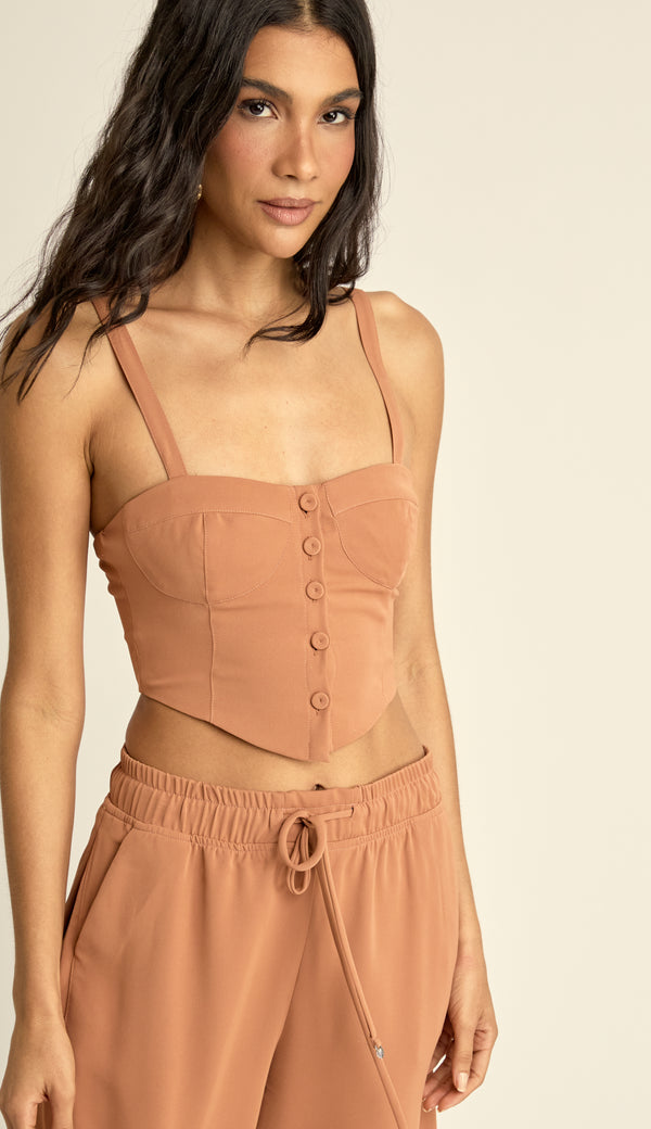Conjunto Longo Crepe de Alfaiataria Luara Terra | Laguna