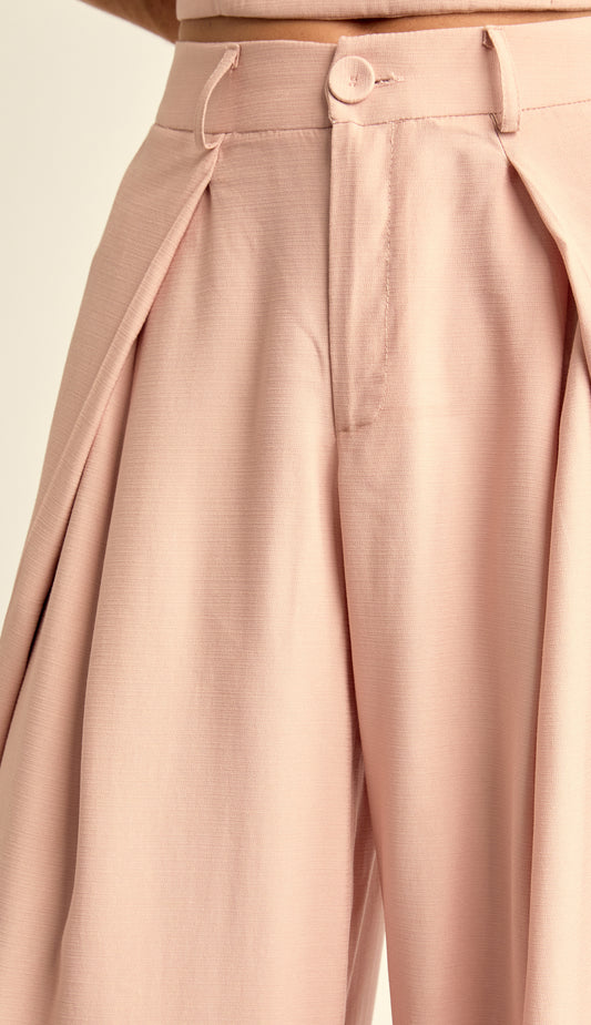 Conjunto Longo Alfaiataria Poliviscose Bruna Rosa | Laguna