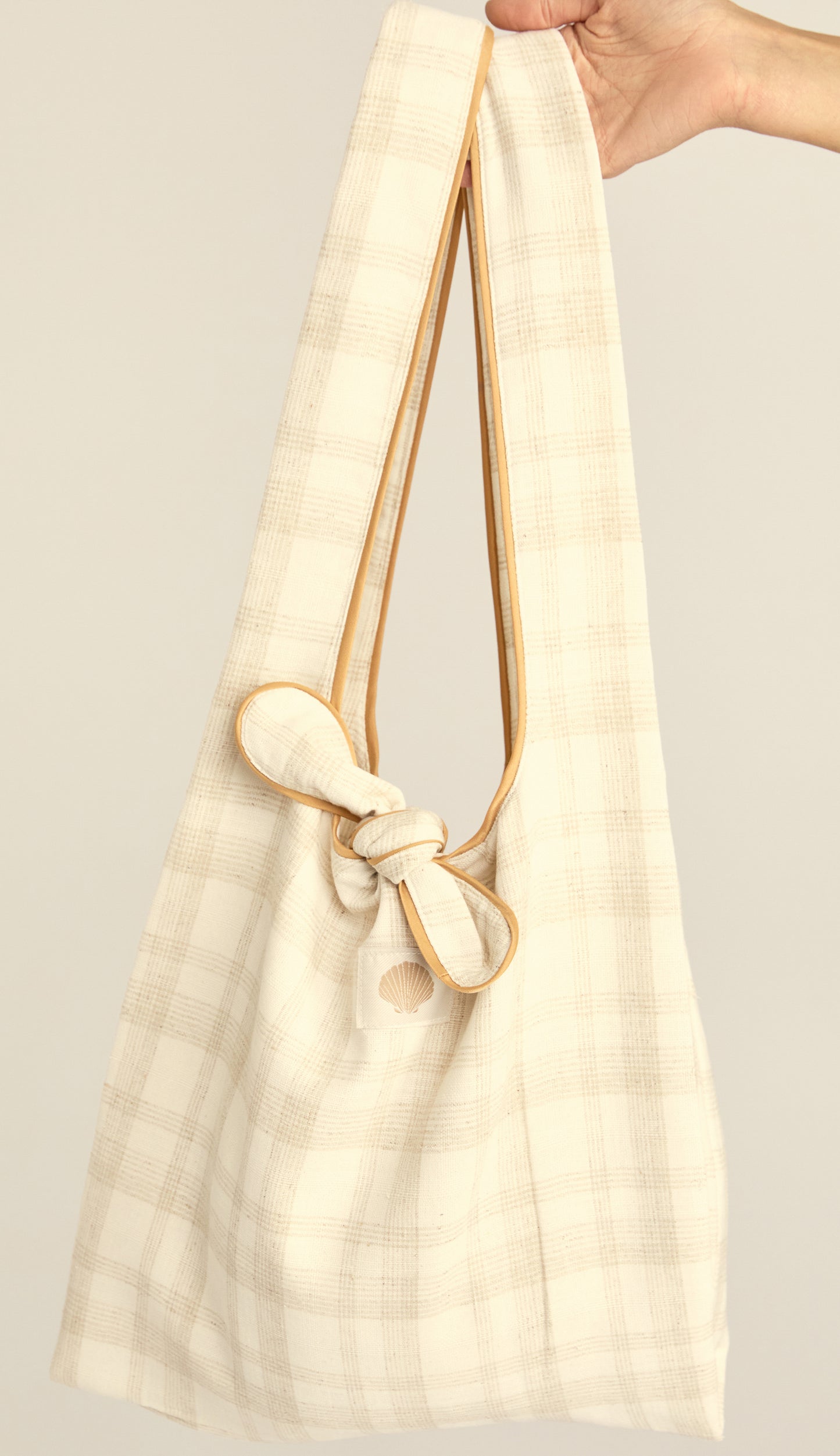 Bolsa Martina Xadrez Natural