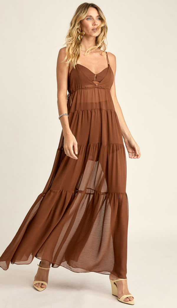 Trijunto Longo Chiffon Dominique | Laguna