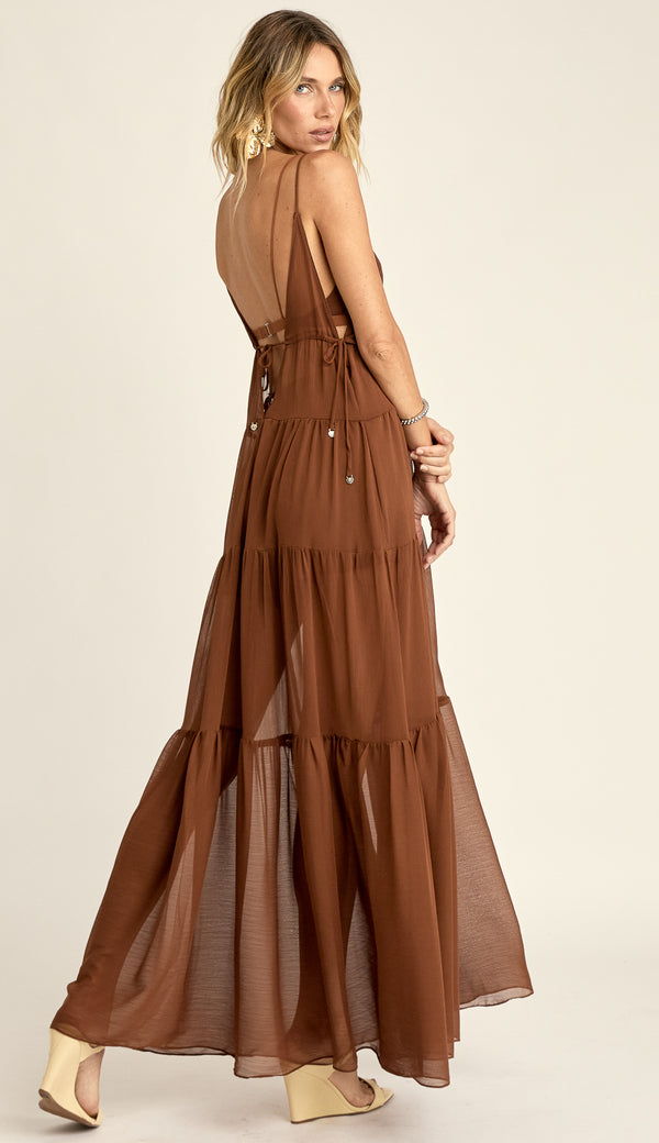 Trijunto Longo Chiffon Dominique | Laguna