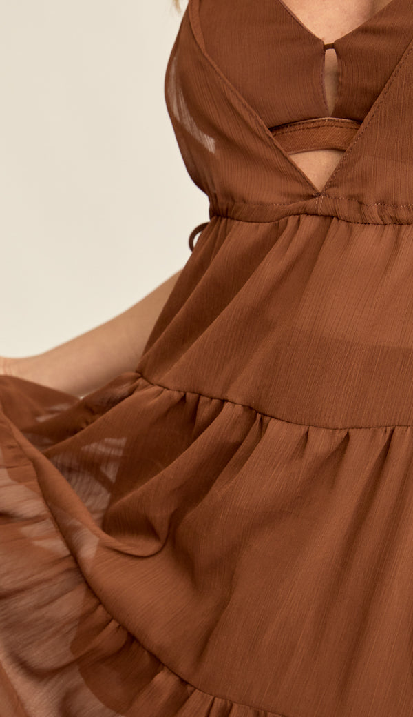 Trijunto Longo Chiffon Dominique | Laguna