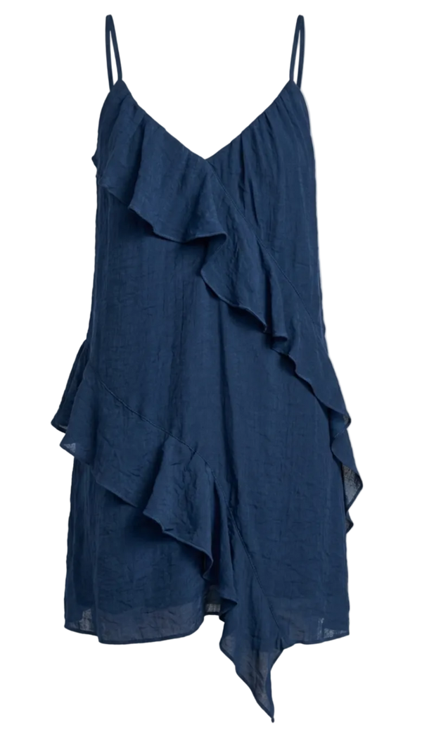 Vestido Curto Poliviscose Babados Allane Marinho | Laguna