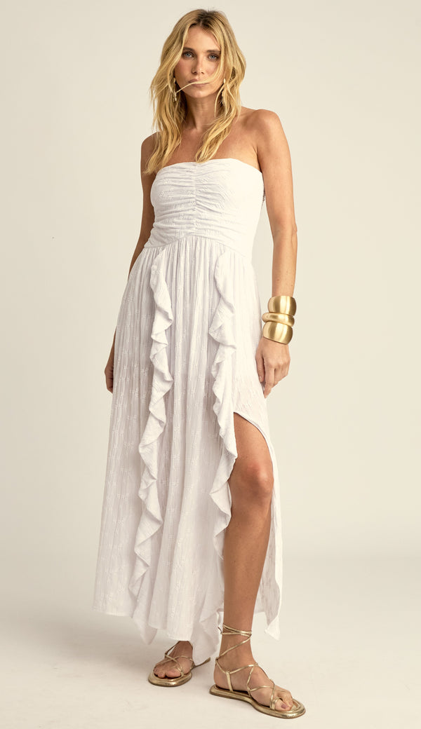 Vestido Longo Malha Beatrice Off White | Laguna