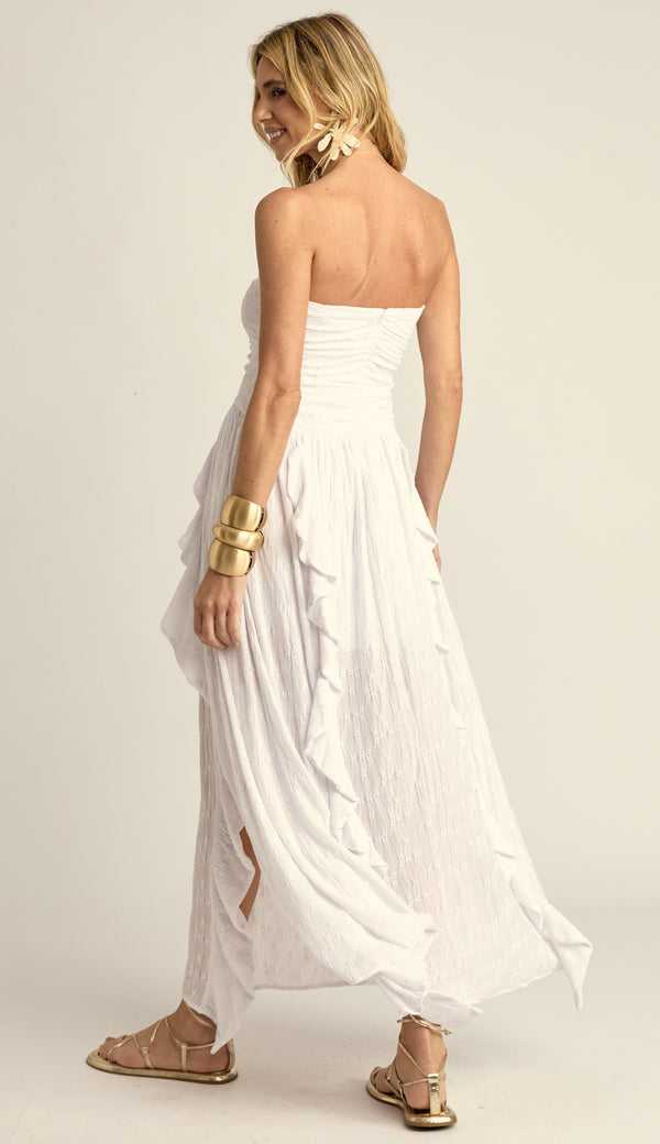 Vestido Longo Malha Beatrice Off White | Laguna