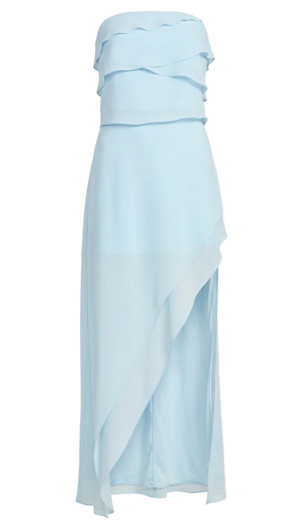 Conjunto Longo Festa Chiffon Brianna Azul | Laguna