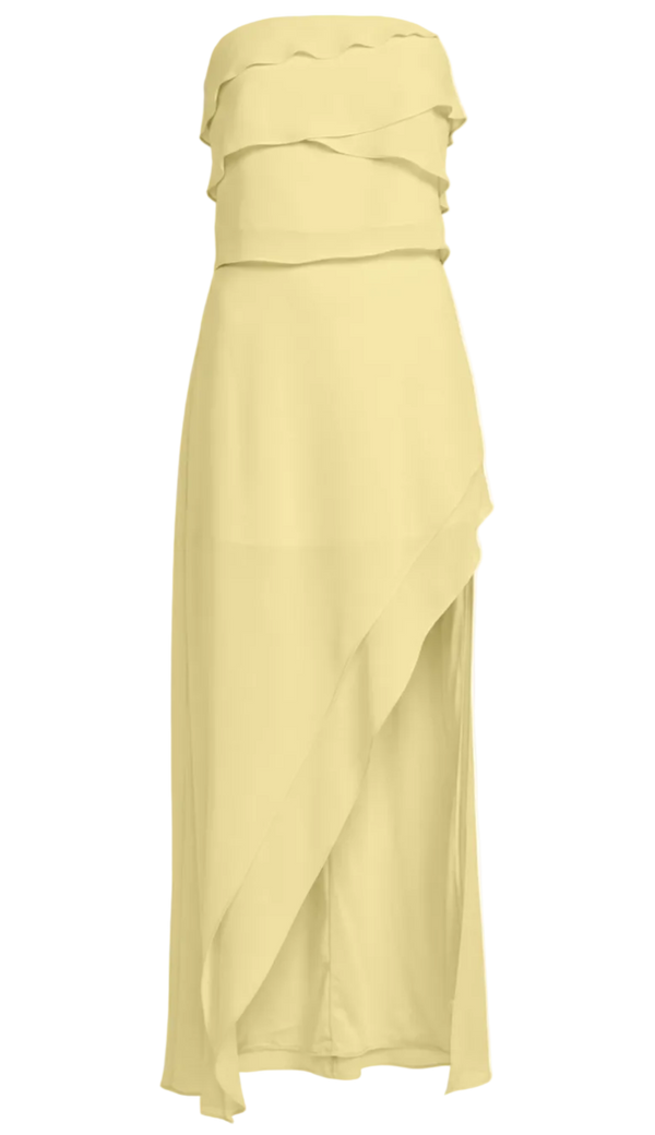 Conjunto Longo Festa Chiffon Brianna Manteiga | Laguna