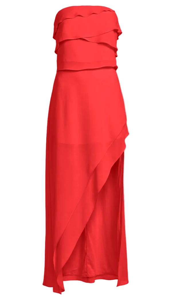 Conjunto Longo Festa Chiffon Brianna Cereja | Laguna