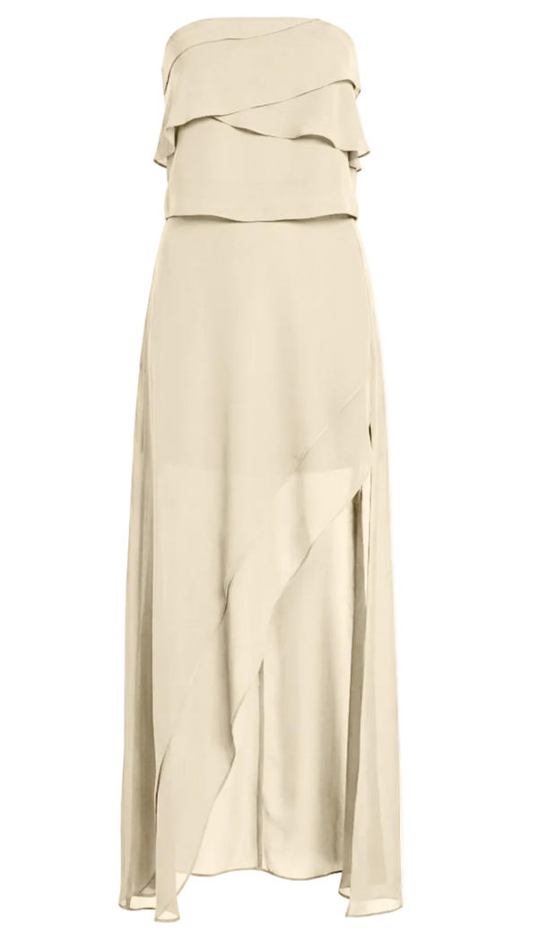 Conjunto Longo Festa Crepe Brianna Off White | Laguna