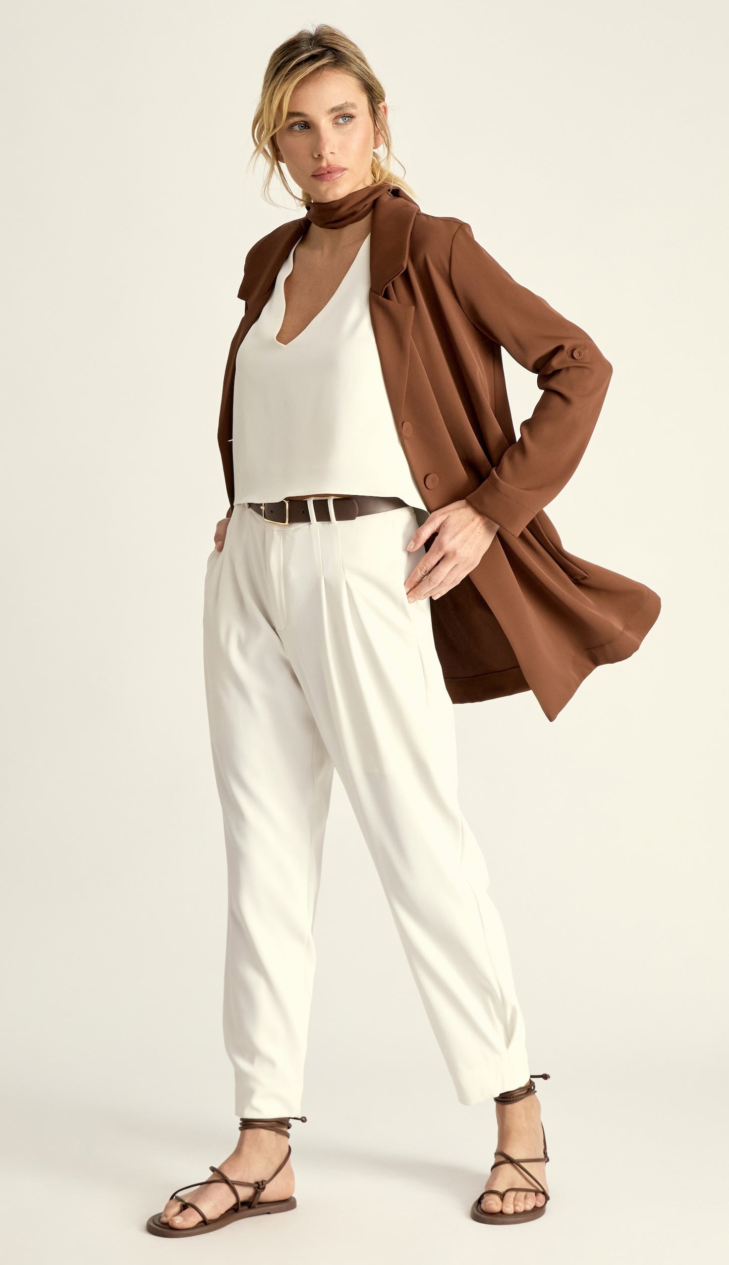 Cinto Sirena Marrom/Dourado