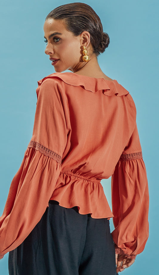 Blusa Jeniffer Caramelo