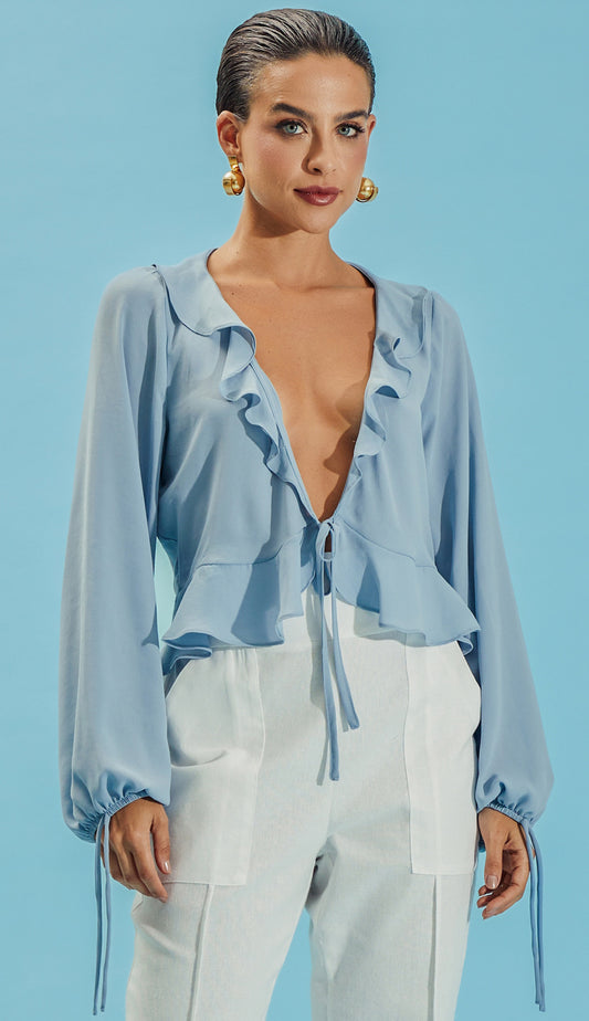 Blusa Judith Azul Claro