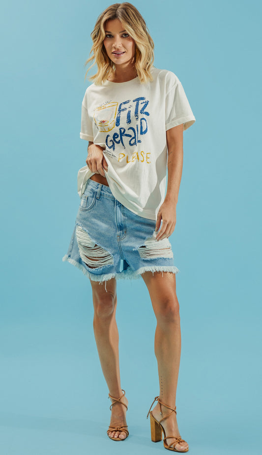 T Shirt Fitz Off White