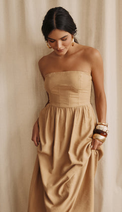 Vestido Panamá Caqui