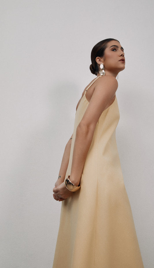 Vestido Laila Manteiga