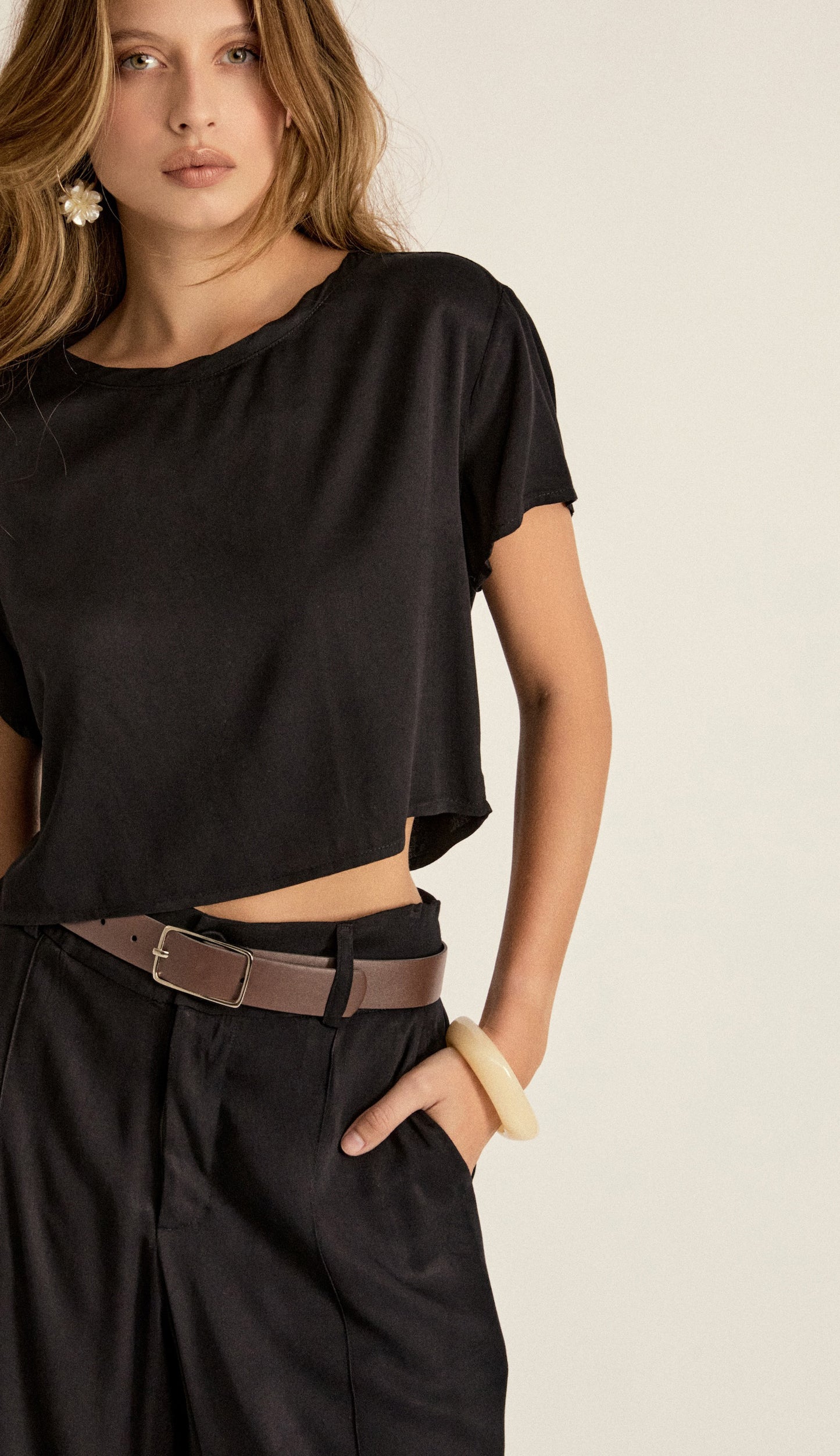 Cinto Sirena Marrom/Níquel