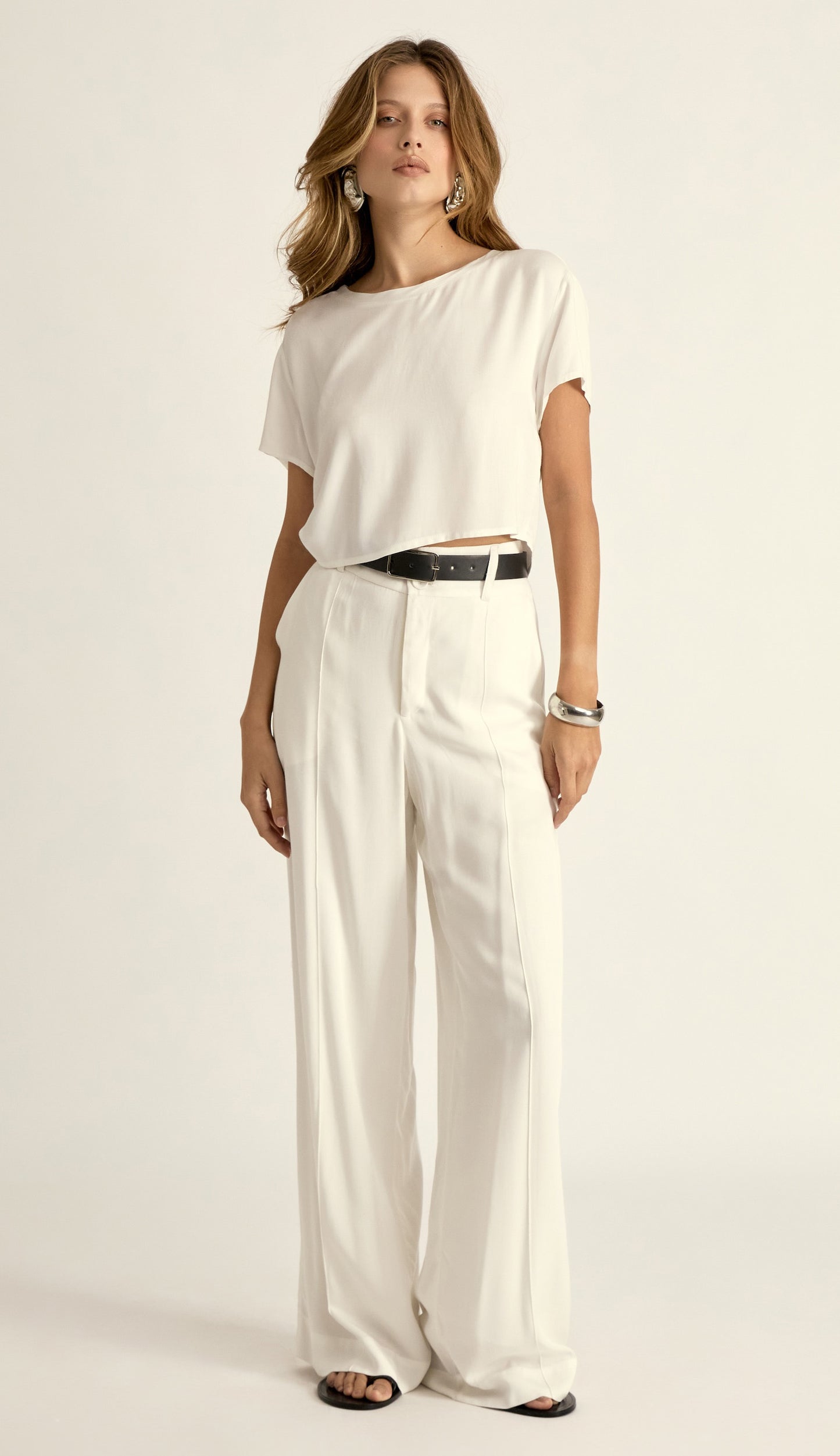 Cinto Sirena Preto/Níquel