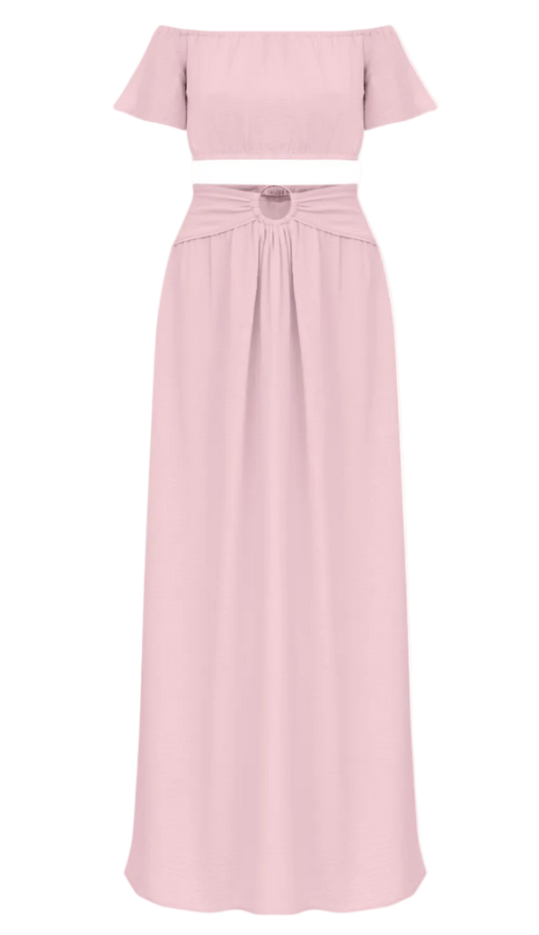 Conjunto em Crepe Texturizado com Efeito Amassadinho Berta Lilás | Laguna