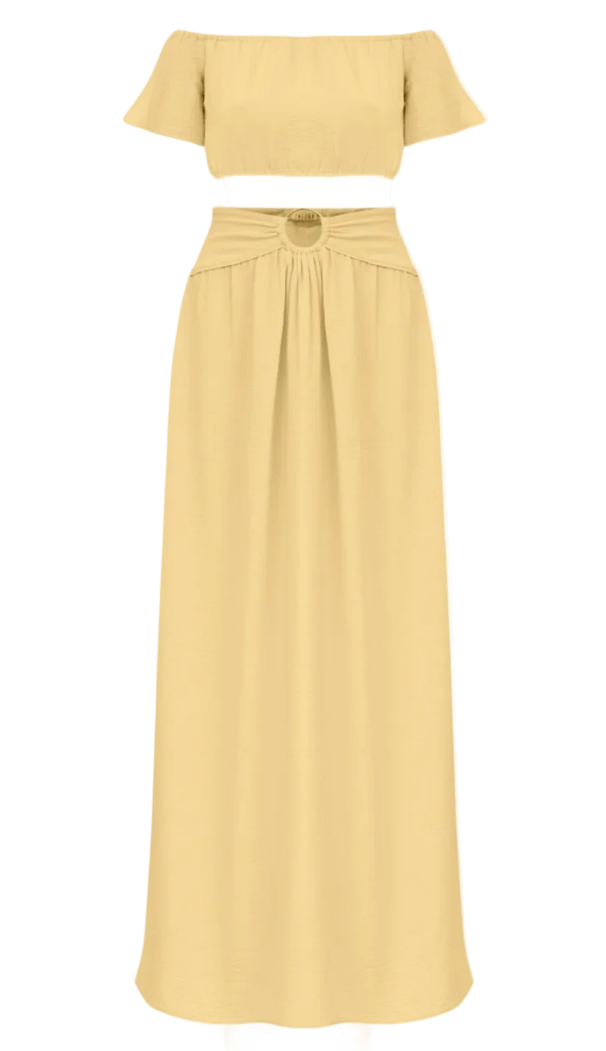 Conjunto em Crepe Texturizado com Efeito Amassadinho Berta Manteiga | Laguna