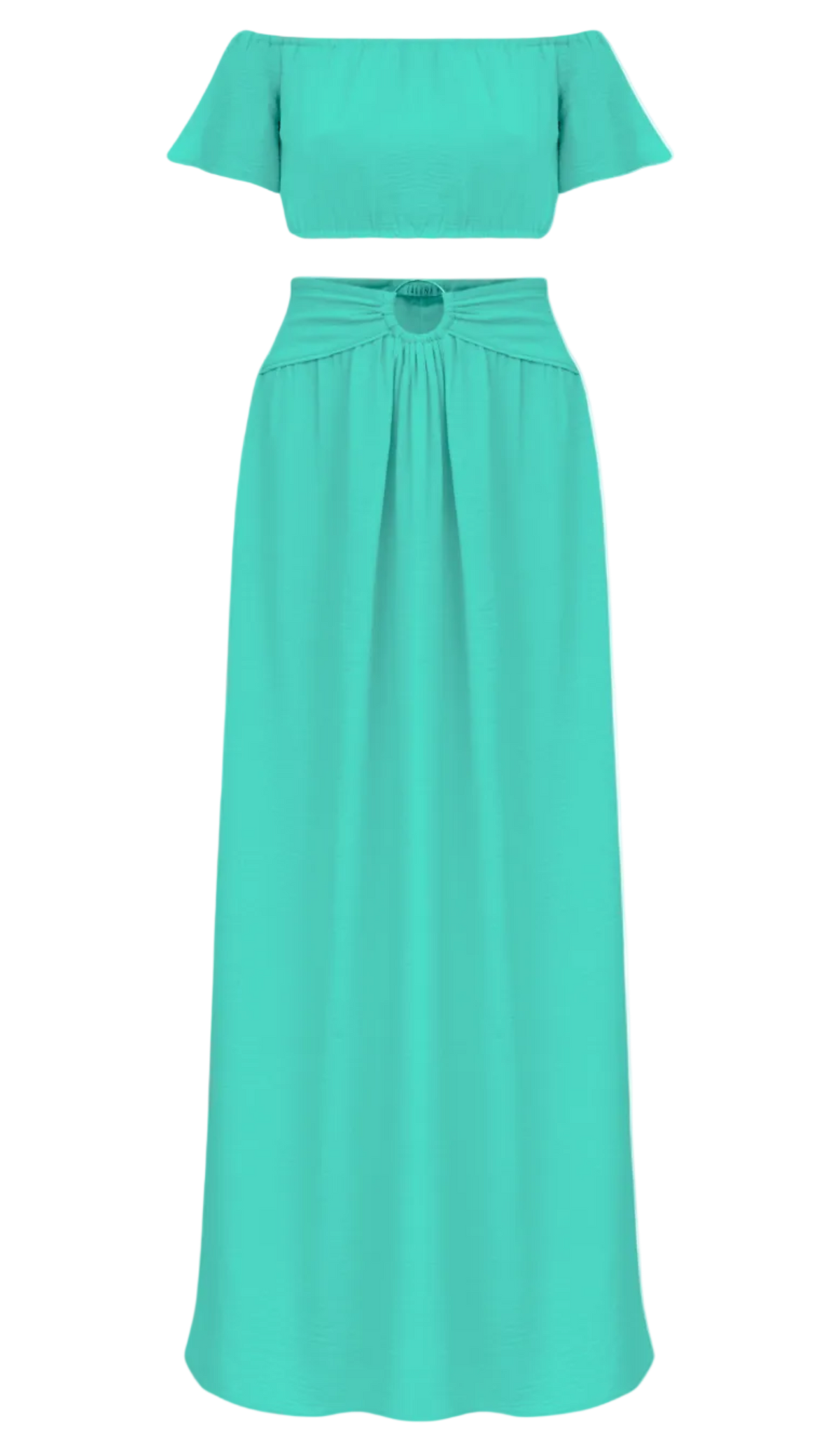 Conjunto em Crepe Texturizado com Efeito Amassadinho Berta Verde | Laguna