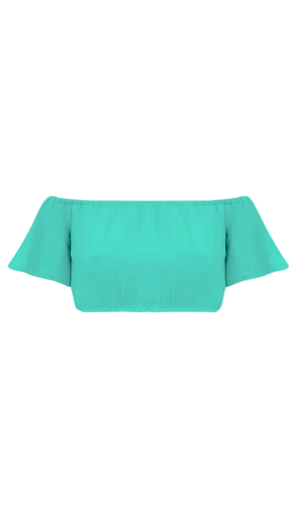 Conjunto em Crepe Texturizado com Efeito Amassadinho Berta Verde | Laguna