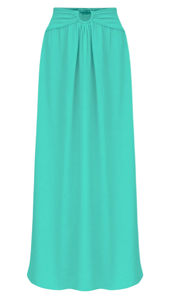 Conjunto em Crepe Texturizado com Efeito Amassadinho Berta Verde | Laguna