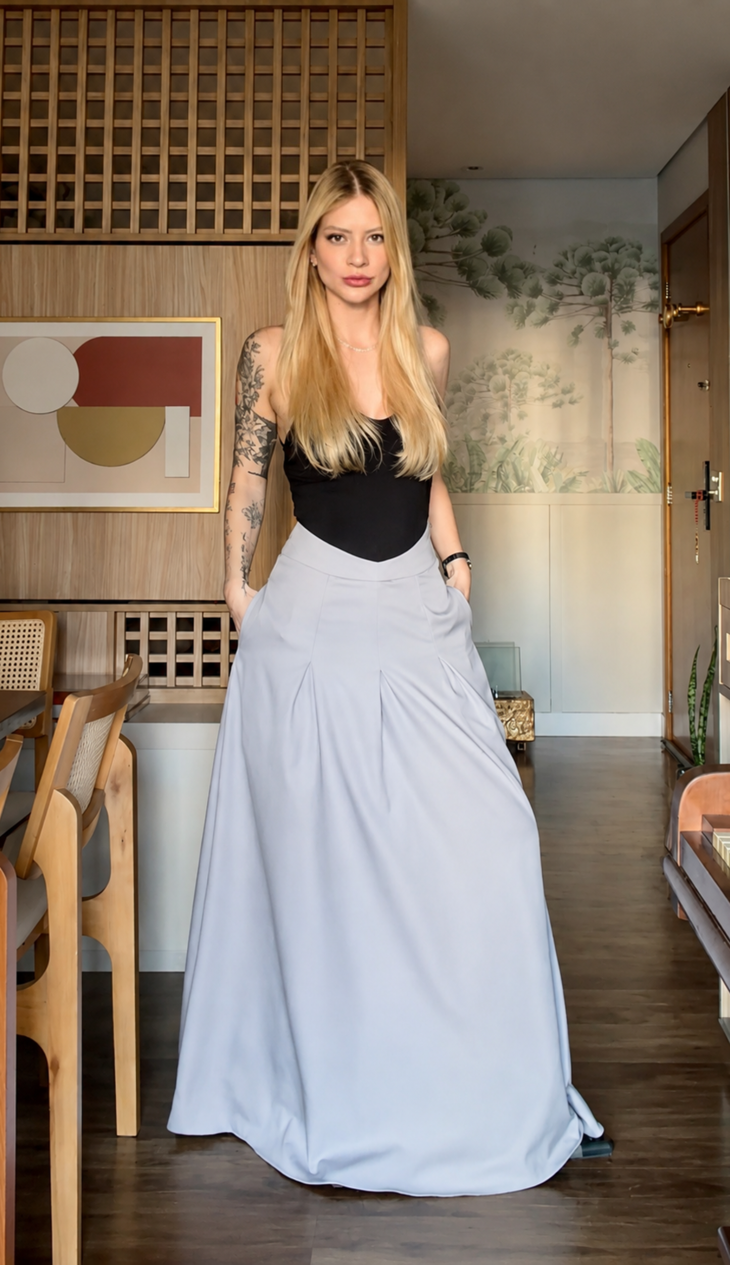 Saia Cristiana Cinza