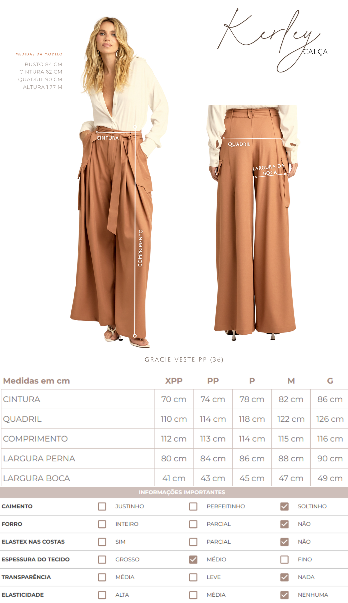 Calça Pantalona Alfaiataria Kerley | Laguna