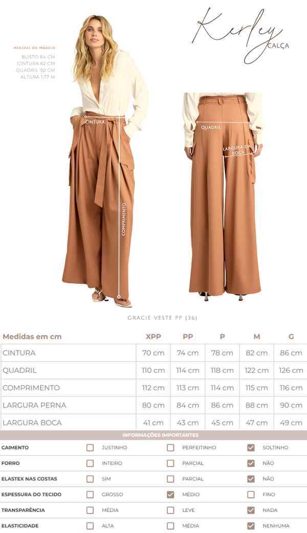 Calça Pantalona Alfaiataria Kerley | Laguna