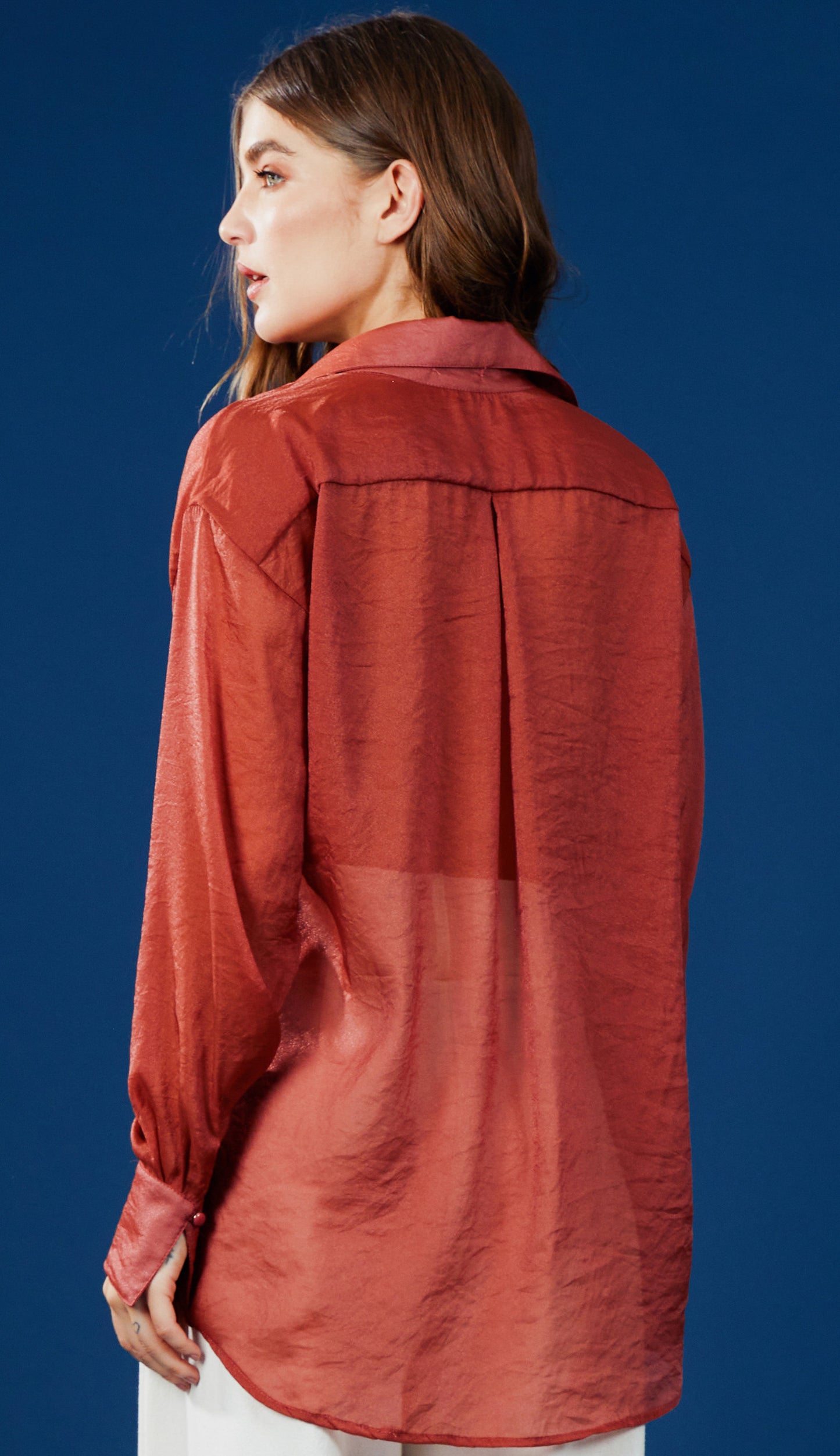 Camisa Pluma Caramelo