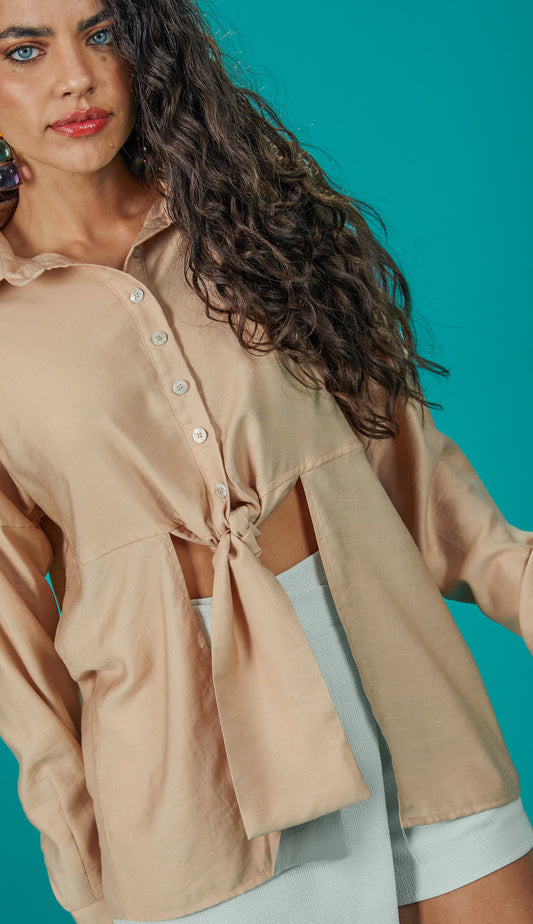 Camisa Gardênia Caqui