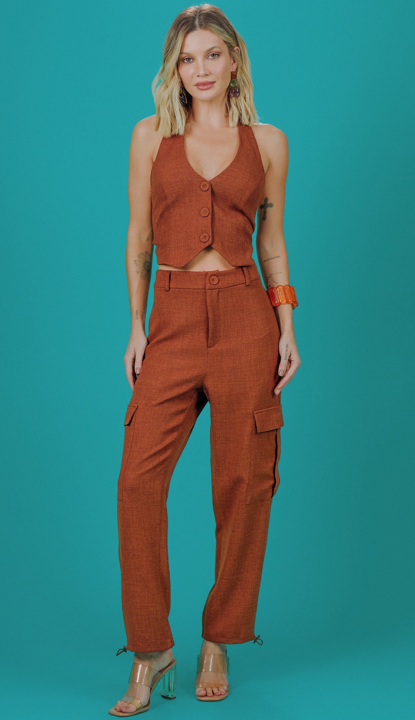 Conjunto Charlotte Caramelo