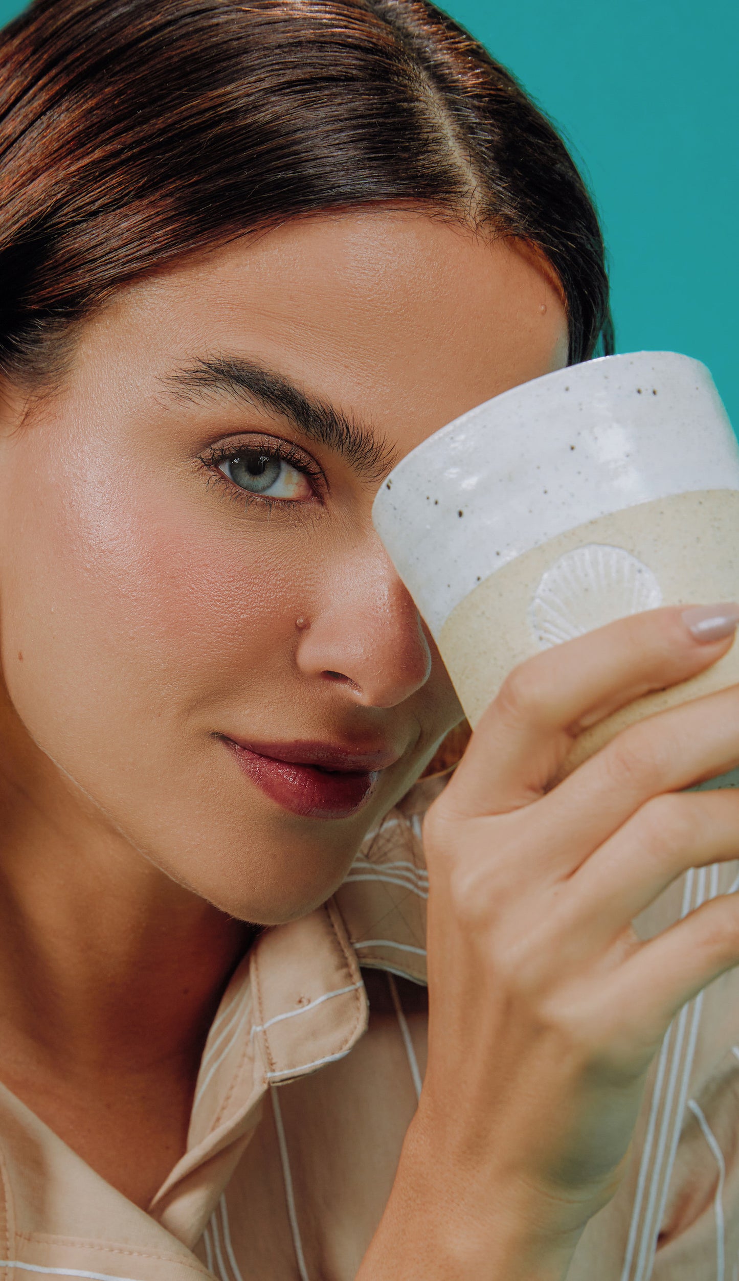 Copo Cerâmica Off White