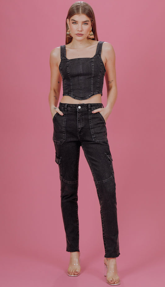 Cropped Chelsea Preto