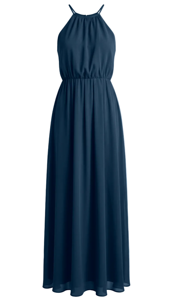 Vestido Longo Festa Crepe Chiffon Filipa Marinho | Laguna