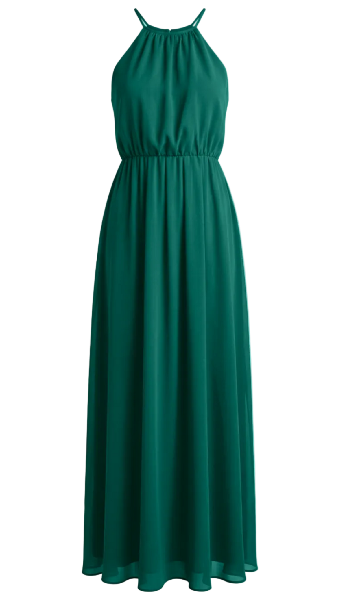 Vestido Longo Festa Crepe Chiffon Filipa Verde | Laguna