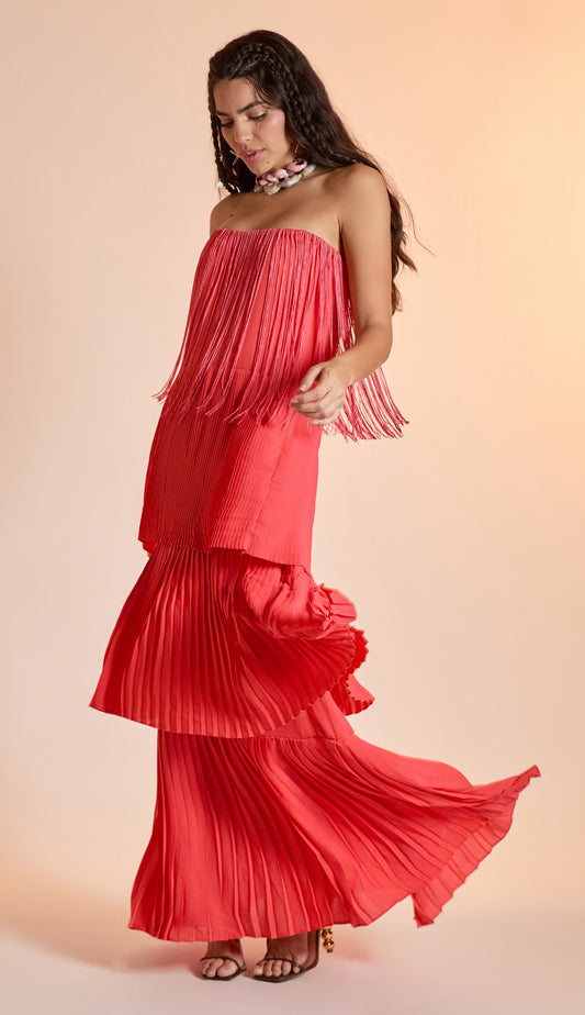 Vestido Flamingo Cereja