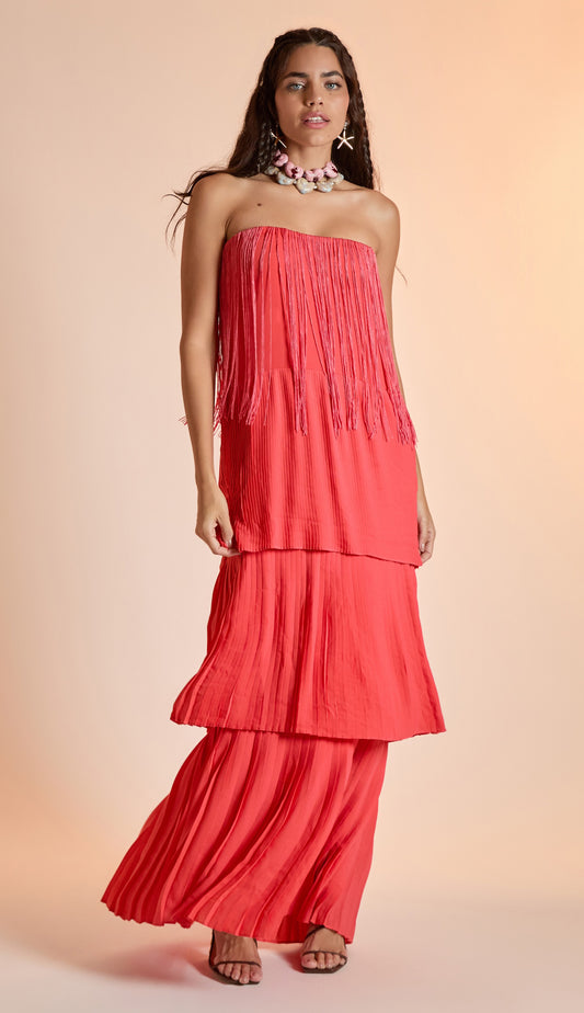 Vestido Flamingo Cereja