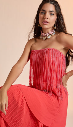 Vestido Flamingo Cereja