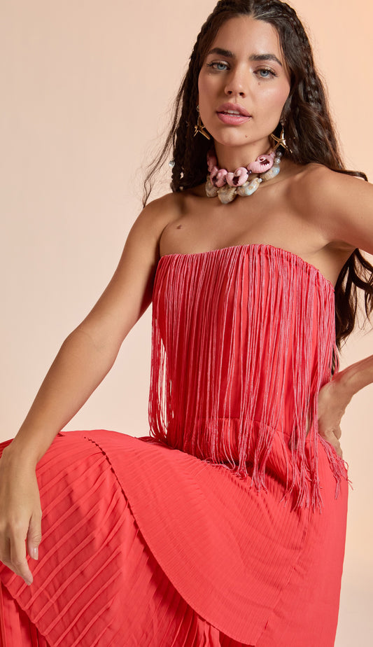 Vestido Flamingo Cereja