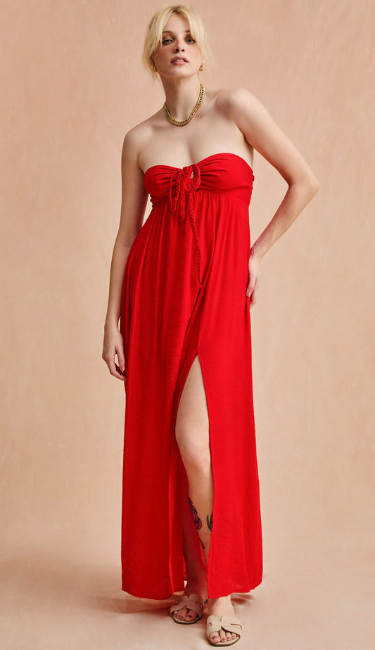 Vestido Inah Cereja