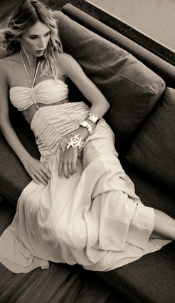Vestido Longo Festa Crepe Destiny | Laguna