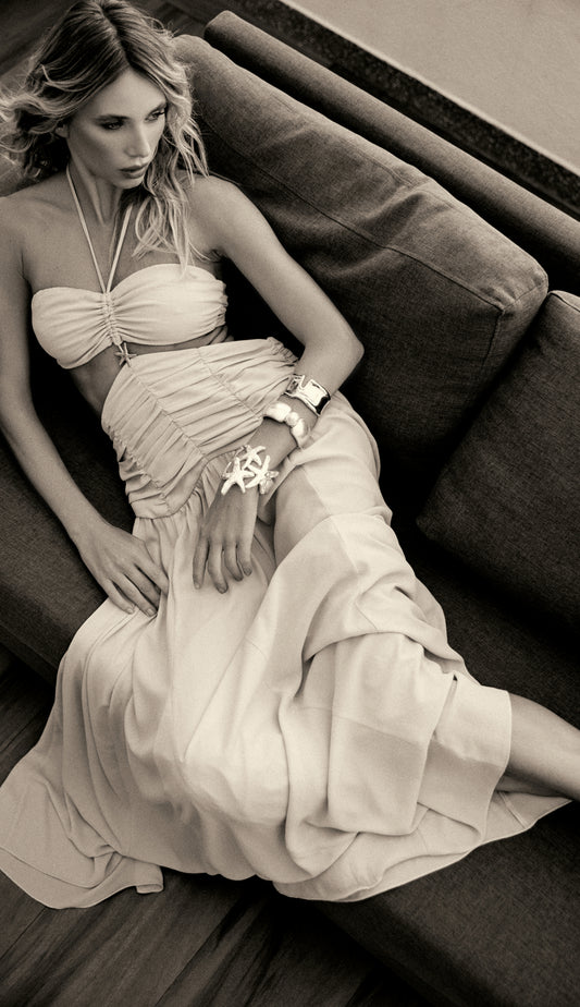 Vestido Longo Festa Crepe Destiny | Laguna