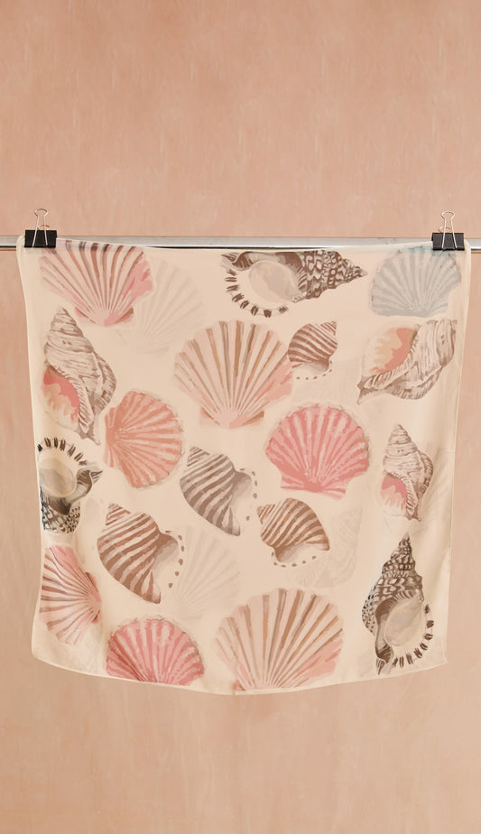 Lenço Mar De Conchas Multicor
