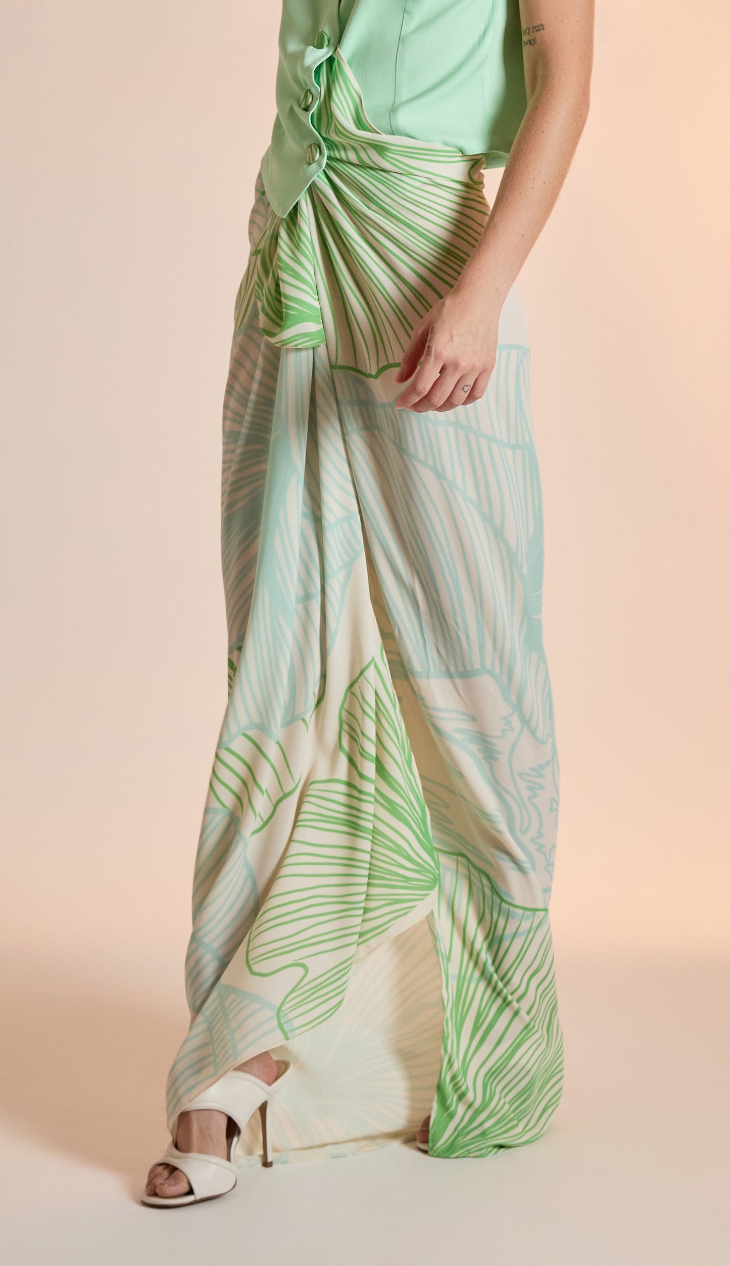 Lenço Corais Verde/Azul