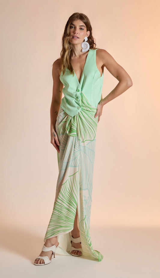 Lenço Corais Verde/Azul