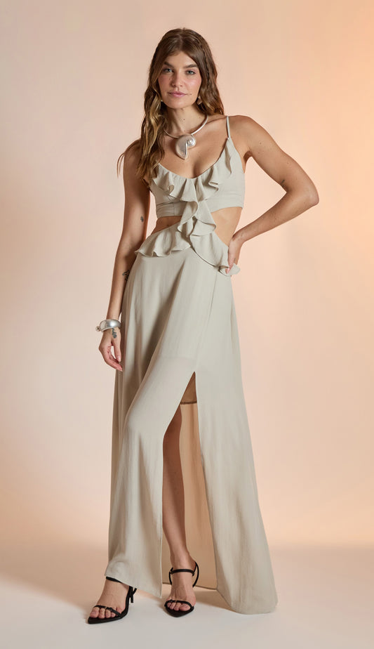 Vestido Linda Cinza