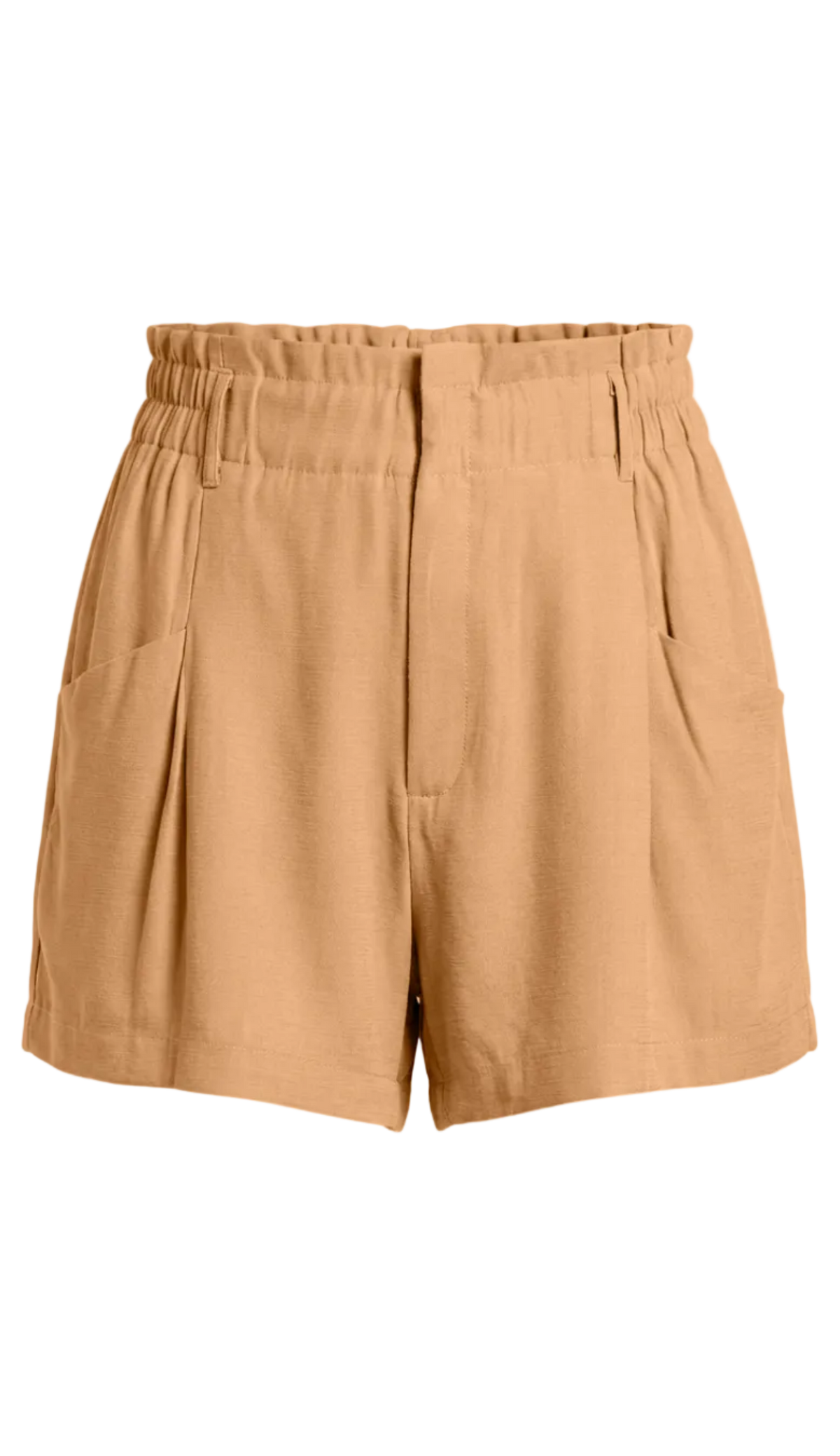 Shorts Clochard Alfaiataria Textura Lulu Caqui | Laguna