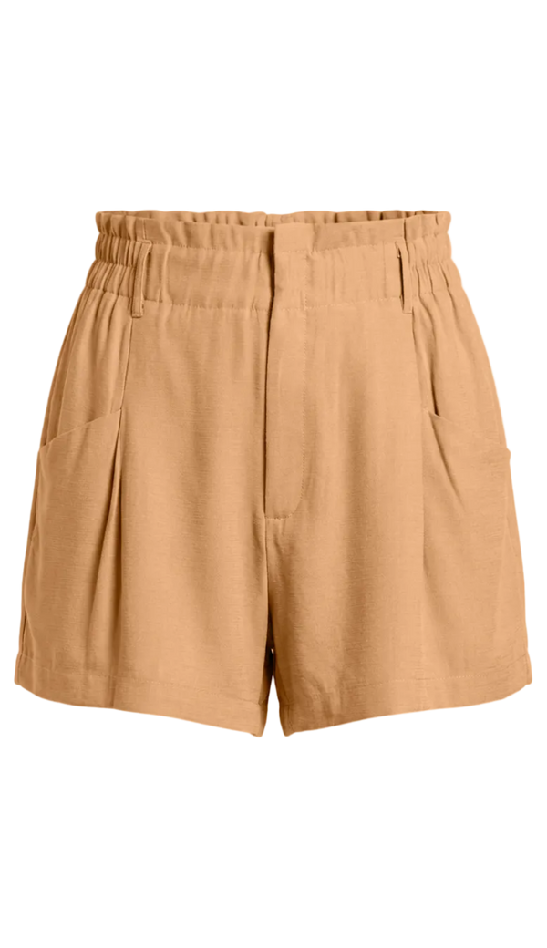 Shorts Clochard Alfaiataria Textura Lulu Caqui | Laguna
